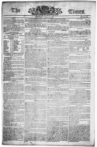 Real Times front page from 1794.