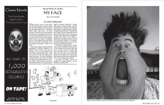 "My Face," from Dartmouth's 2006 New Yorker parody