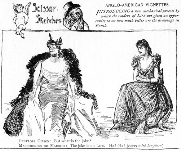 Cartoons from the Lampoon's Life, 1896.