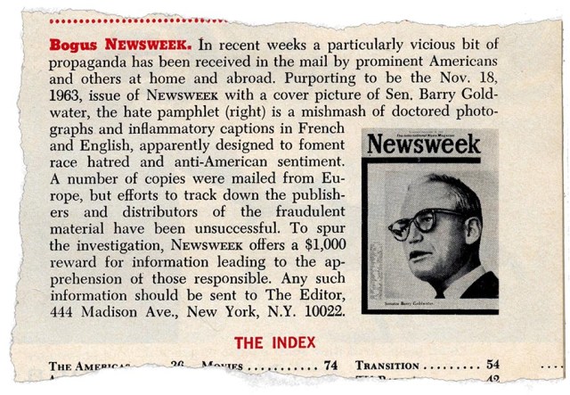 Newsweek's story on the parody