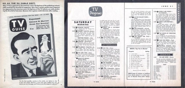 Three pages of Mad's 1957 "TV Guise."