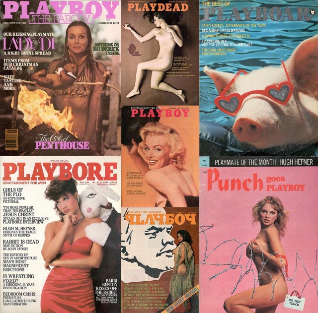 Seven Playboy parody covers