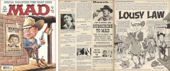 Cover and 2 pages of Mad Tarantino issue