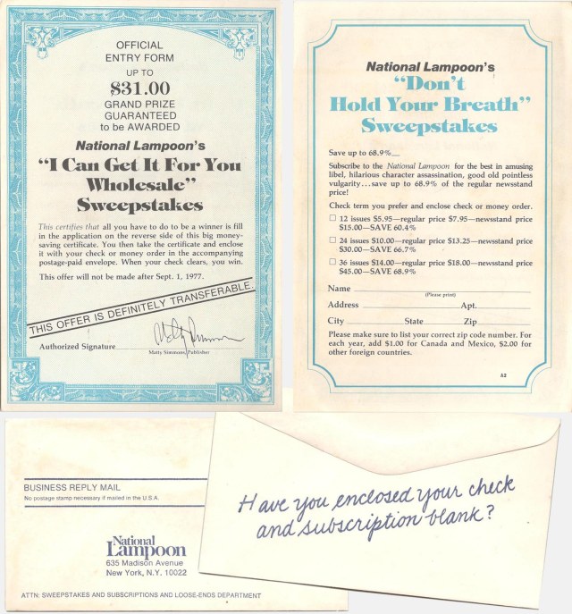 NL Sweepstakes entry form