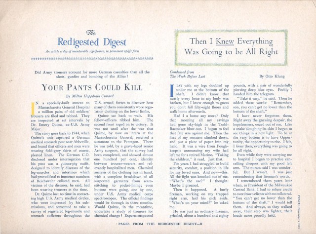 Redigested Digest, part 1